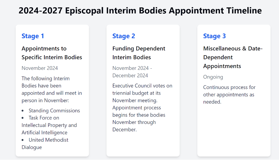 Interim Bodies Appointment Process Update